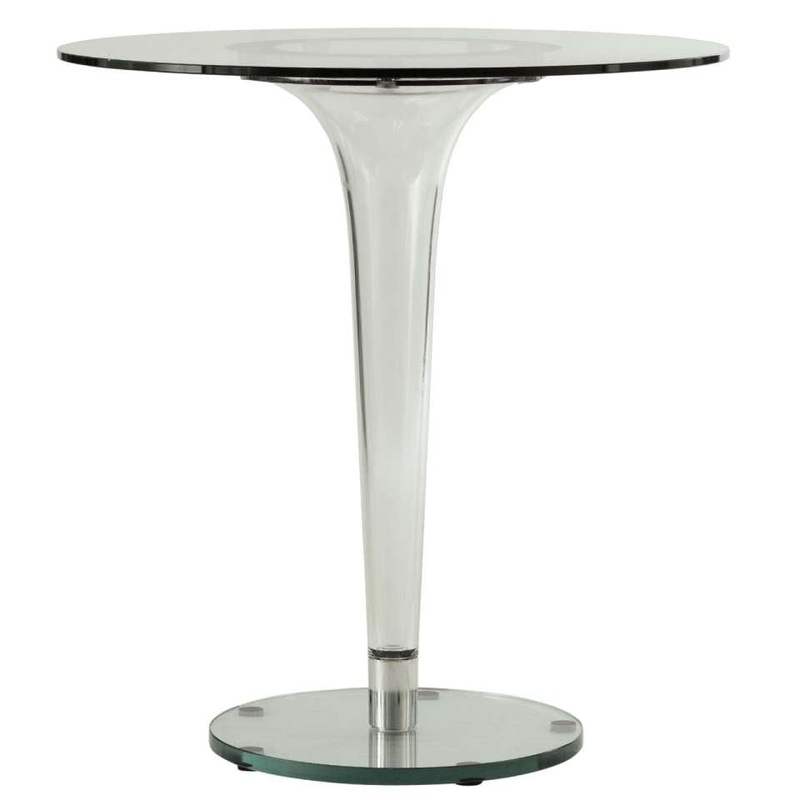 LeisureMod Lonia Modern Glass Dining Table