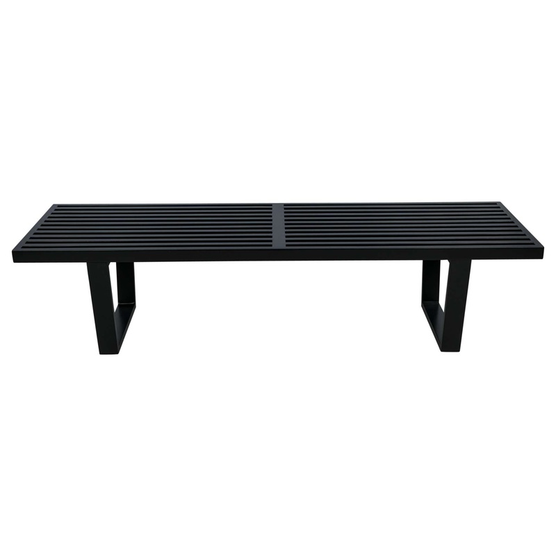 LeisureMod Mid-Century Inwood Platform Bench - 5 Feet