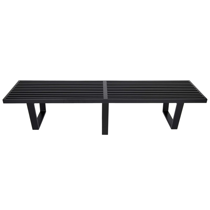 LeisureMod Mid-Century Inwood Platform Bench - 6 Feet