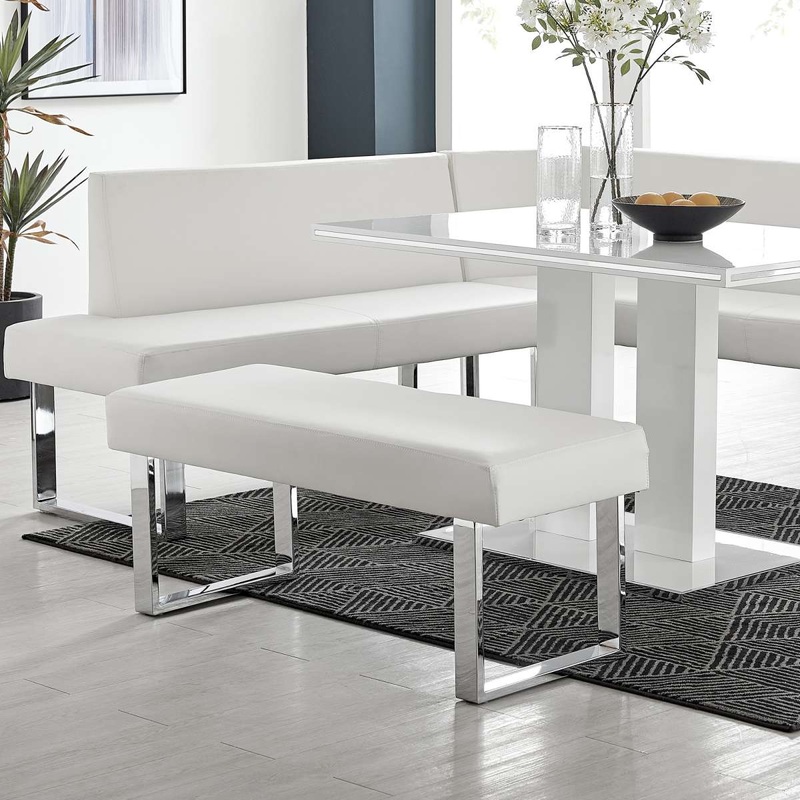 Amanda White Bench By Armen Living