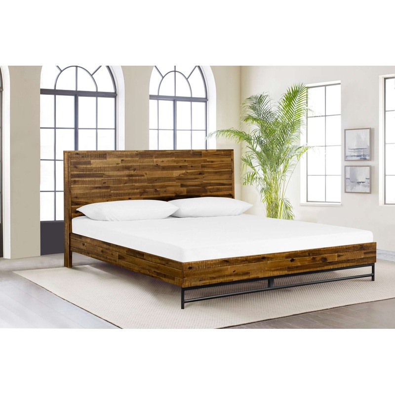 Cusco Rustic Acacia Platform King Bed By Armen Living