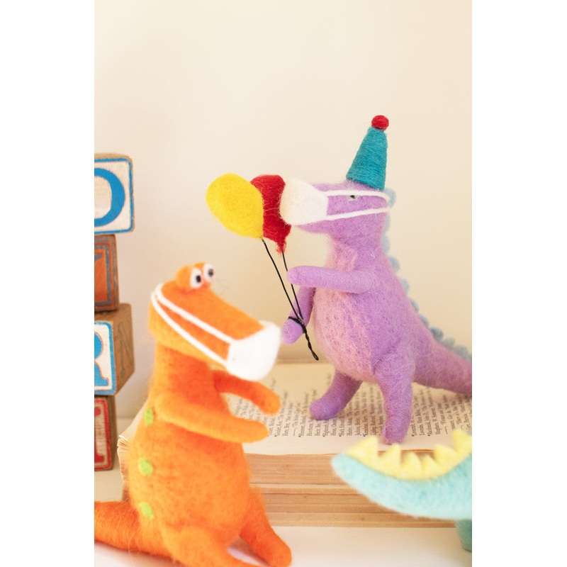 Felt Dinosaurs With Masks Set Of 3 By Kalalou