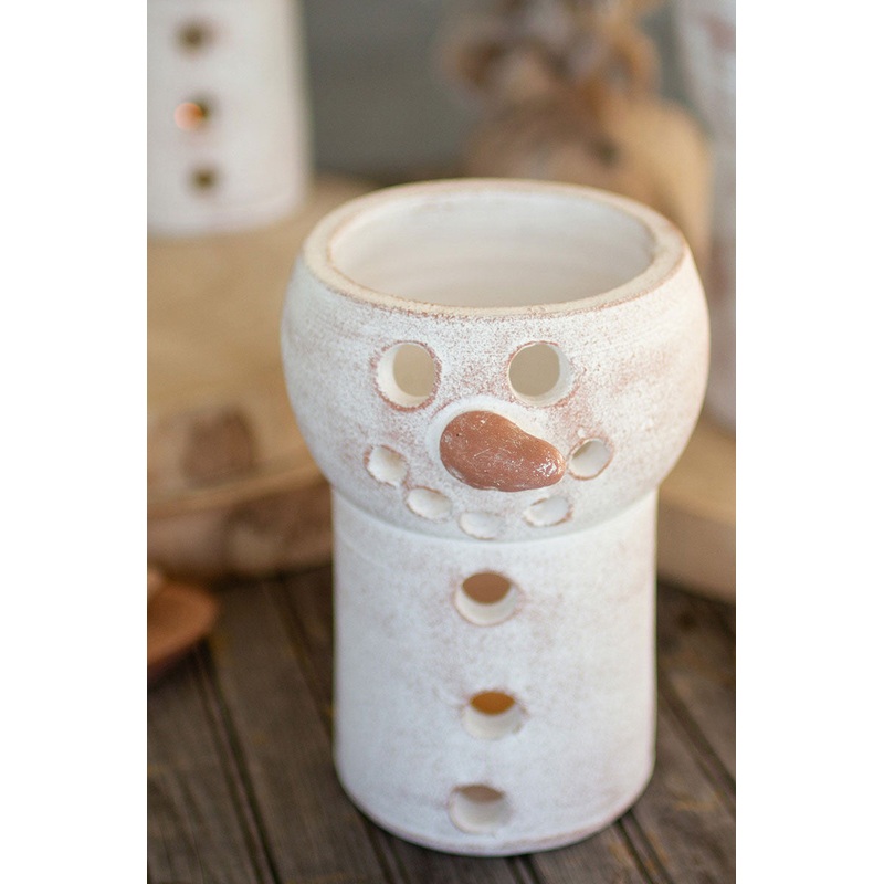 Clay Snowman Luminary