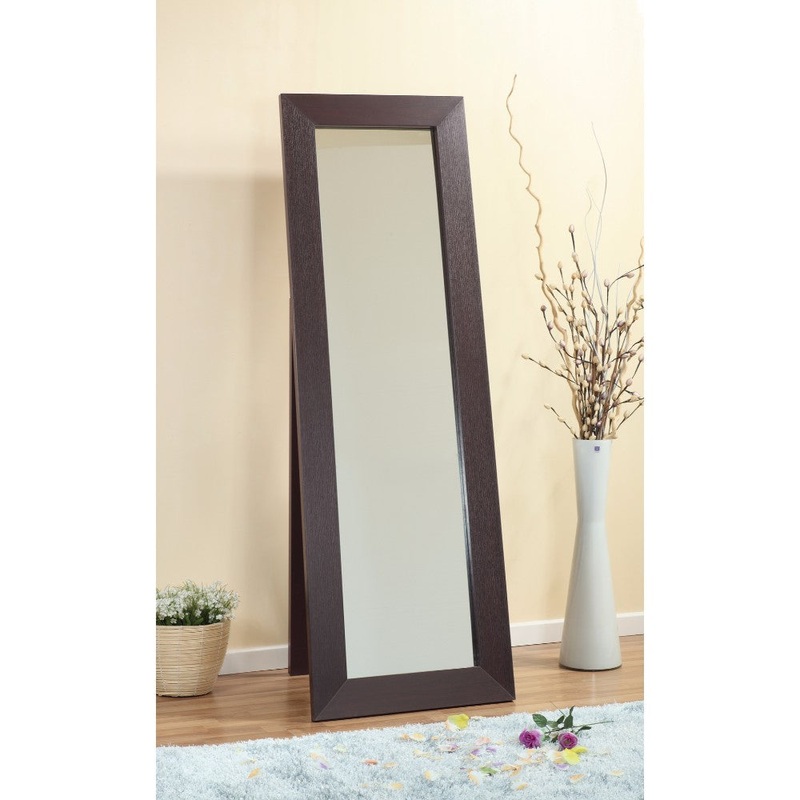 Aesthetic Accent Mirror With Wooden Framing, Dark Brown By Benzara