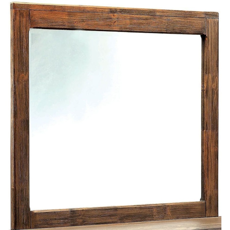 Hankinson Rustic Natural Tone Mirror By Benzara