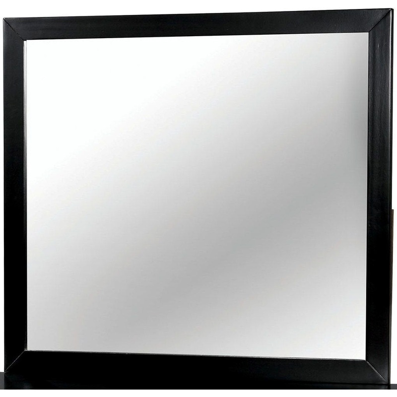 Lennart Ii Black Rectangular Mirror By Benzara