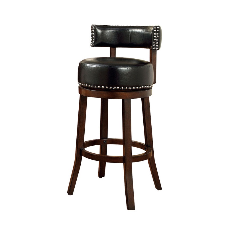 Shirley 29" Barstool Withpu Cushion, Black Finish, Set Of 2 By Benzara