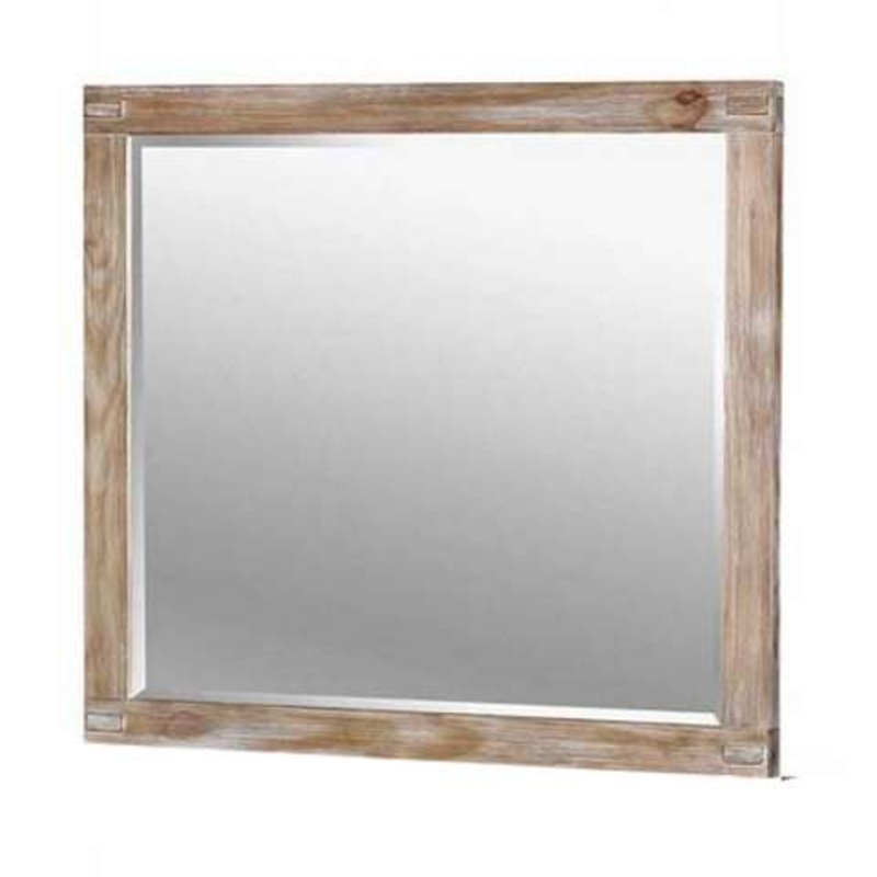 38 Inch Mirror With Rectangular Wooden Frame, Brown By Benzara