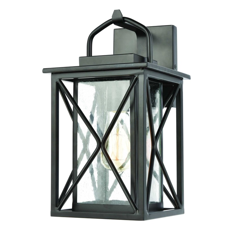 Carriage Light 13'' High 1-Light Outdoor Sconce - Matte Black By ELK