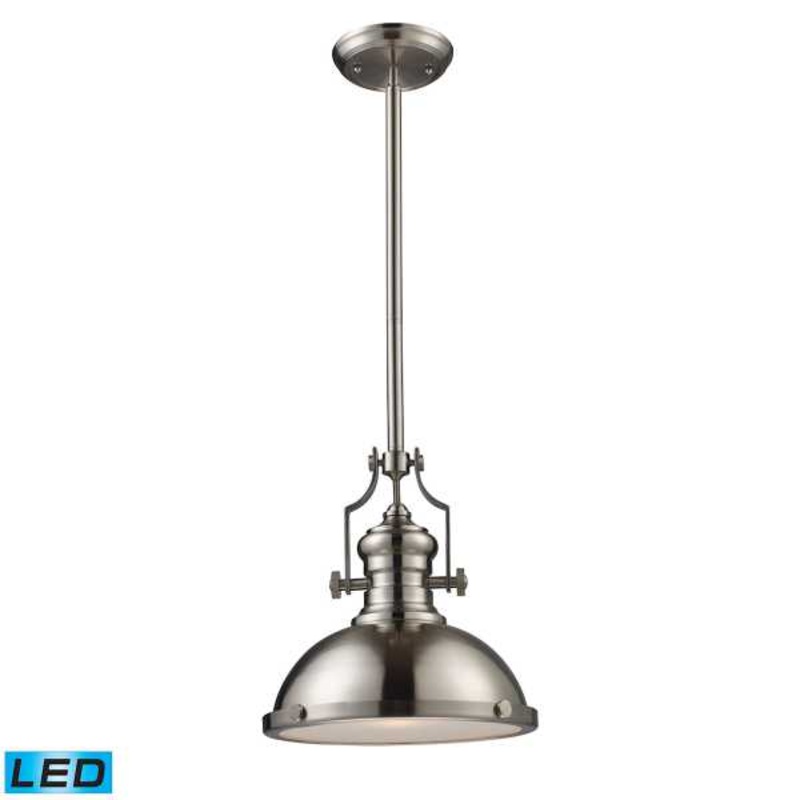 Chadwick 13'' Wide 1-Light Pendant - Satin Nickel By ELK