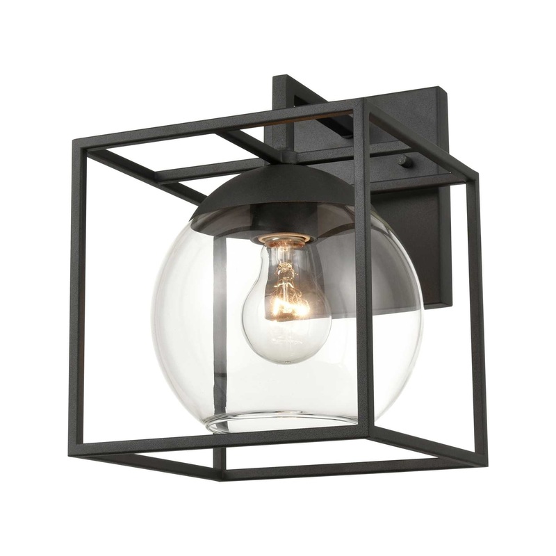 Cubed 11'' High 1-Light Outdoor Sconce - Charcoal By ELK