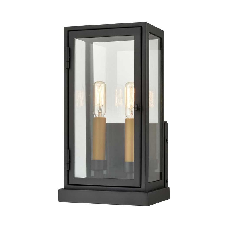Foundation 13'' High 2-Light Outdoor Sconce - Matte Black By ELK