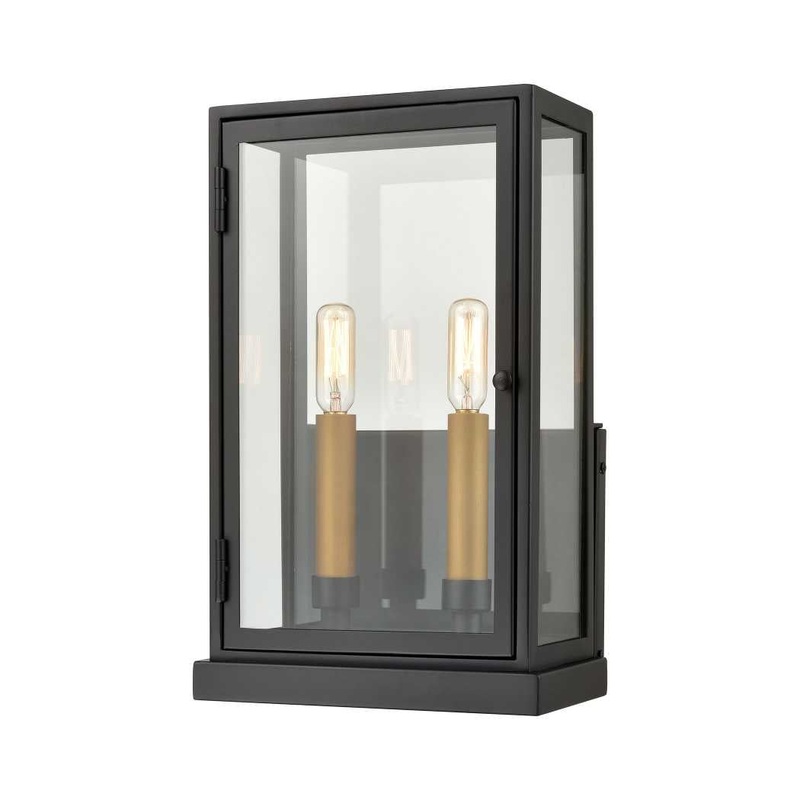 Foundation 15'' High 2-Light Outdoor Sconce - Matte Black By ELK