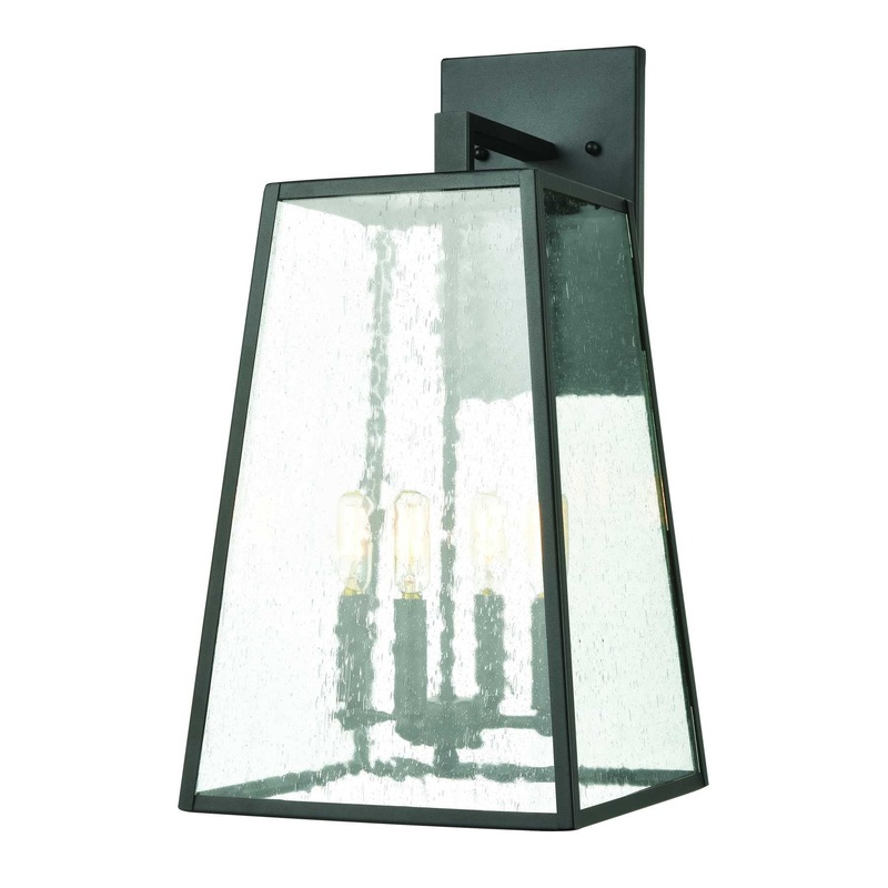 Meditterano 22'' High 4-Light Outdoor Sconce - Matte Black By ELK