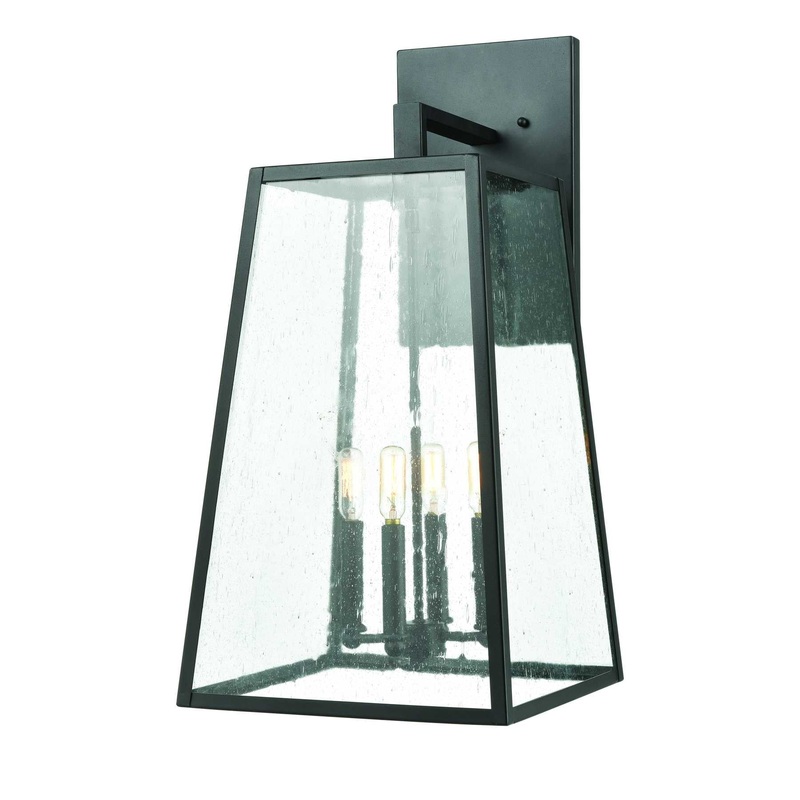 Meditterano 27'' High 4-Light Outdoor Sconce - Matte Black By ELK