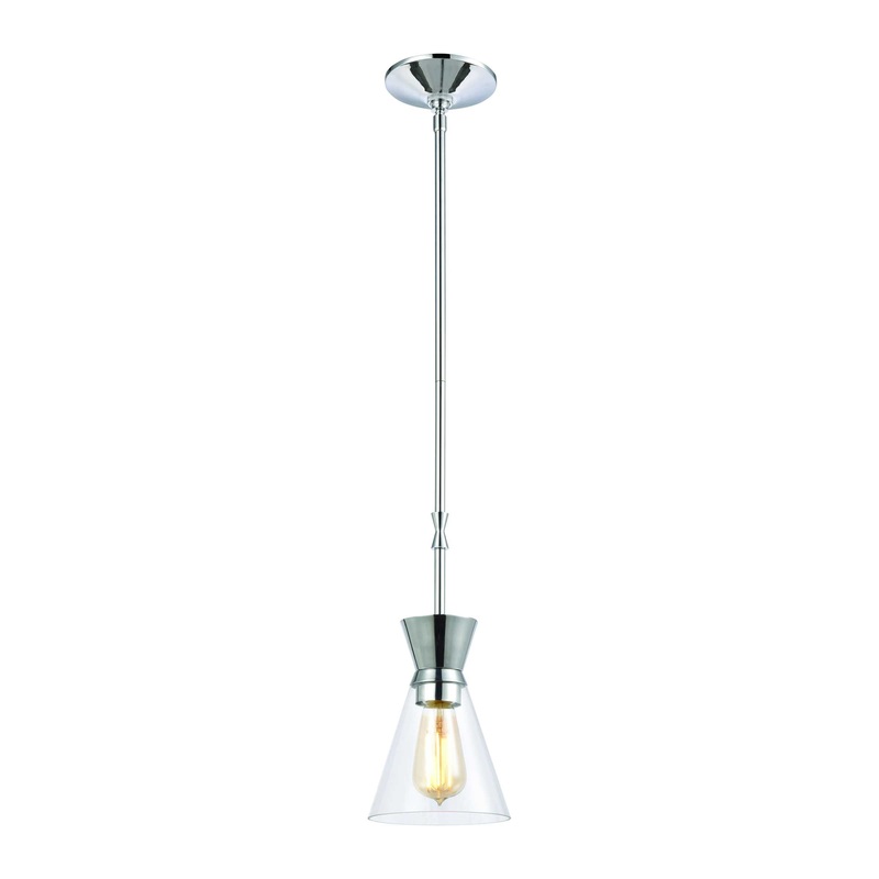 Modley 6'' Wide 1-Light Mini Pendant - Polished Chrome By ELK