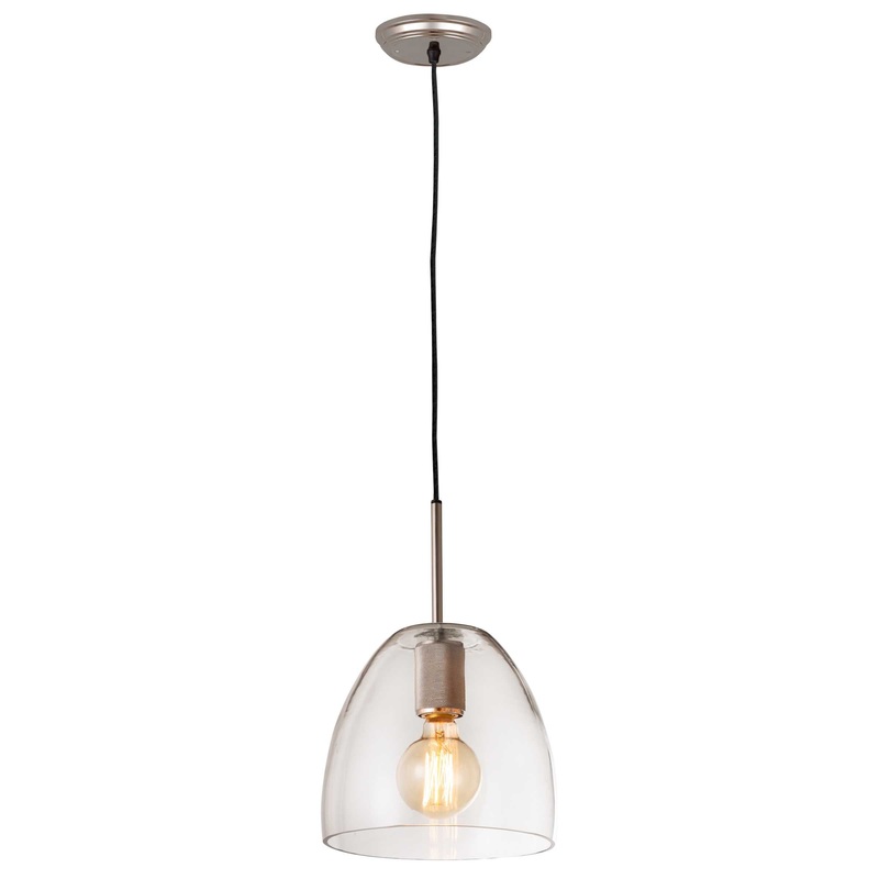 Netta 10'' Wide 1-Light Mini Pendant - Satin Nickel By ELK