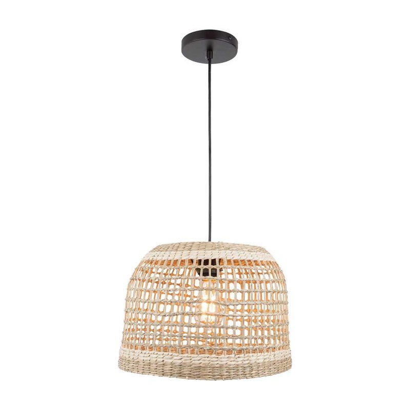 Silay White 13'' Wide 1-Light Pendant - Natural By ELK