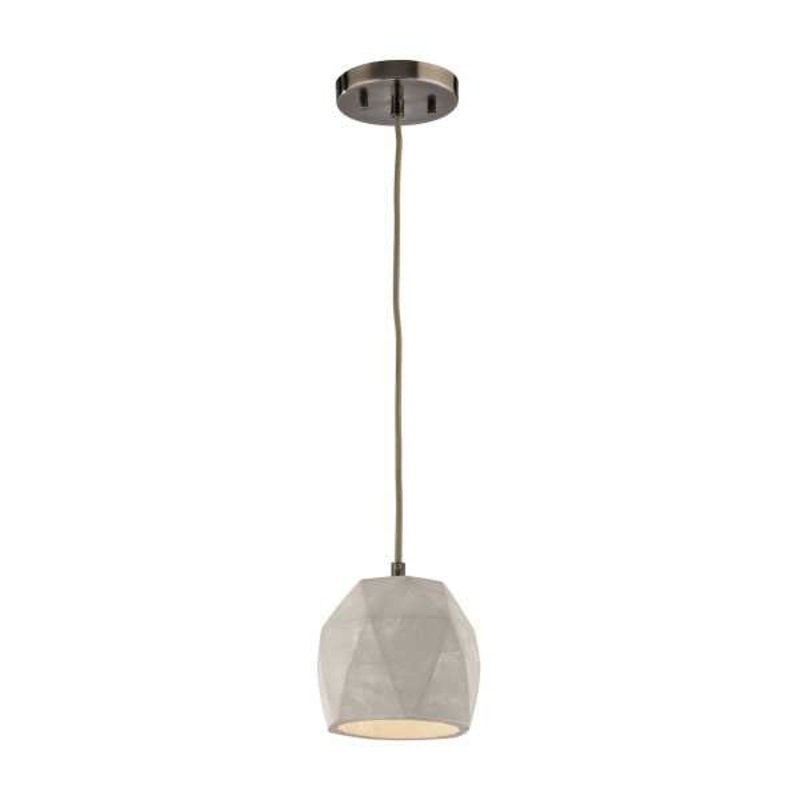 Urban Form 5'' Wide 1-Light Mini Pendant - Black Nickel By ELK