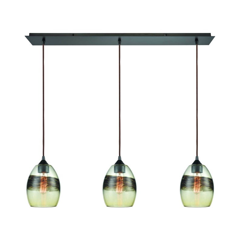 Whisp 36'' Wide 3-Light Multi Pendant - Oil Rubbed Bronze By ELK