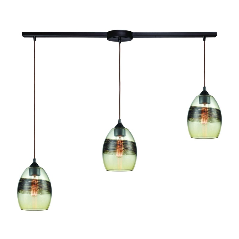 Whisp 38'' Wide 3-Light Multi Pendant - Oil Rubbed Bronze By ELK