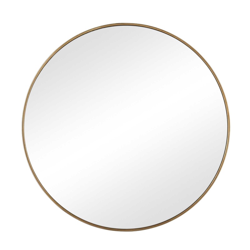 Delk Mirror - Large Brass By ELK