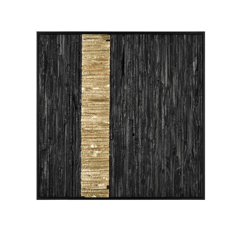 Stripe Wood Dimensional Wall Art - Black By ELK