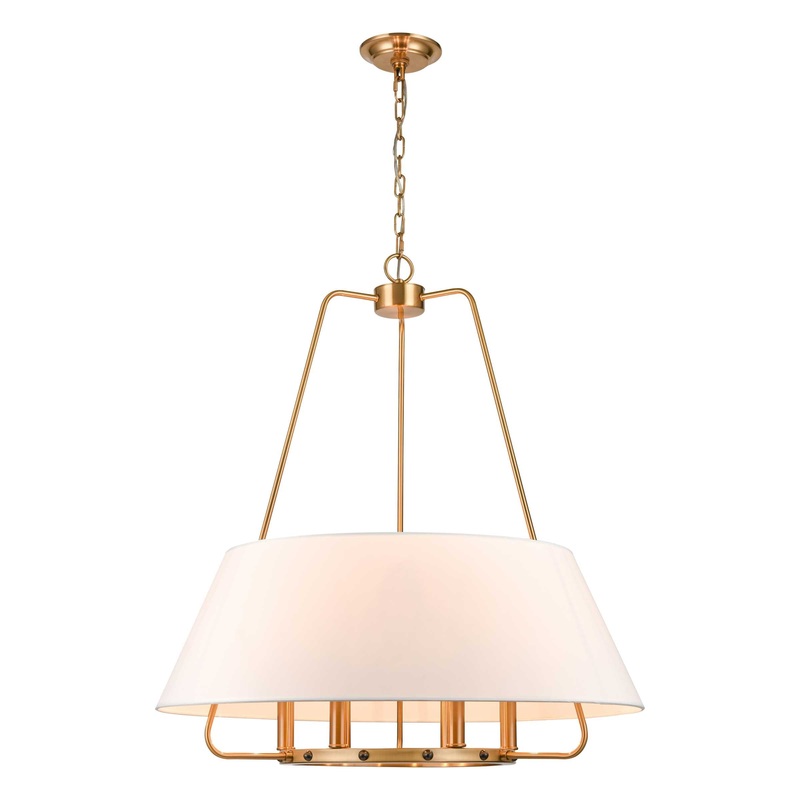 Tetbury 28'' Wide 6-Light Pendant - Aged Brass By ELK
