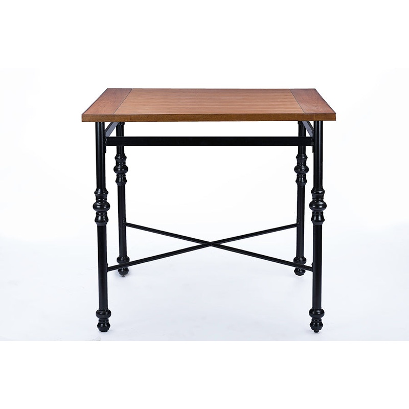 Baxton Studio Broxburn Wood & Metal Industrial Pub Table