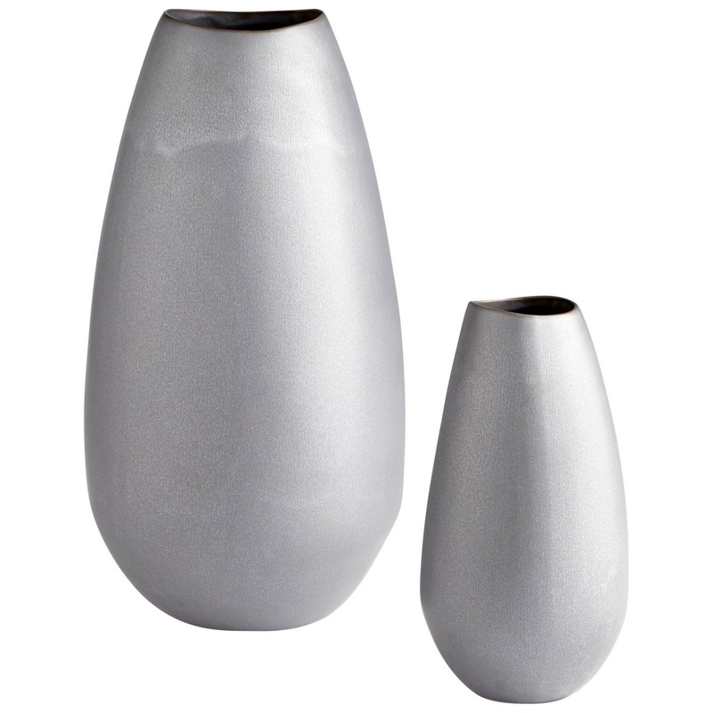 Sharp Slate Vase By Cyan Design