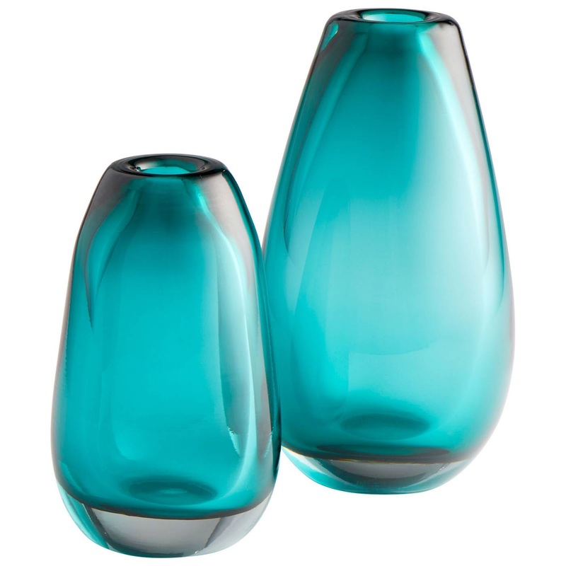 Small Blown Ocean Vase By Cyan Design