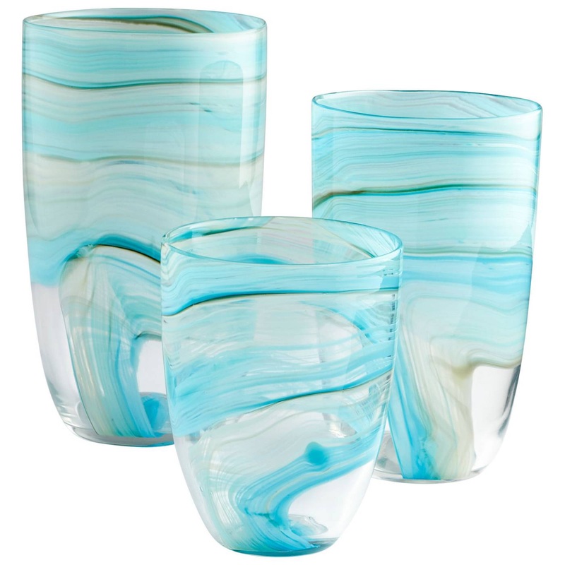 Small Sky Swirl Vase By Cyan Design