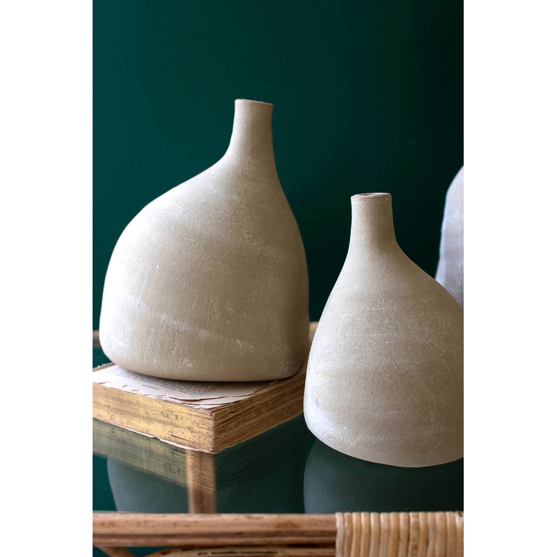 Clay Teardrop Bud Vases Set Of 3 By Kalalou