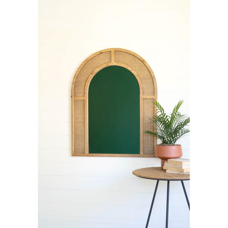 Woven Arched Rattan Framed Wall Mirror - Small By Kalalou