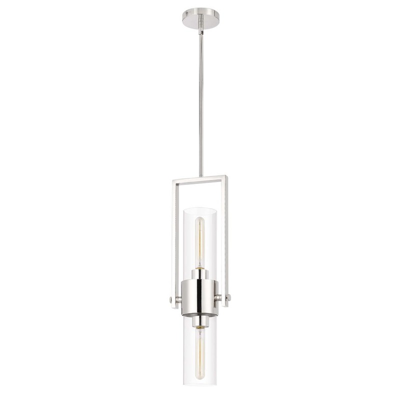 60W Redmond Metal Pendant With Clear Glass Shade By Cal Lighting