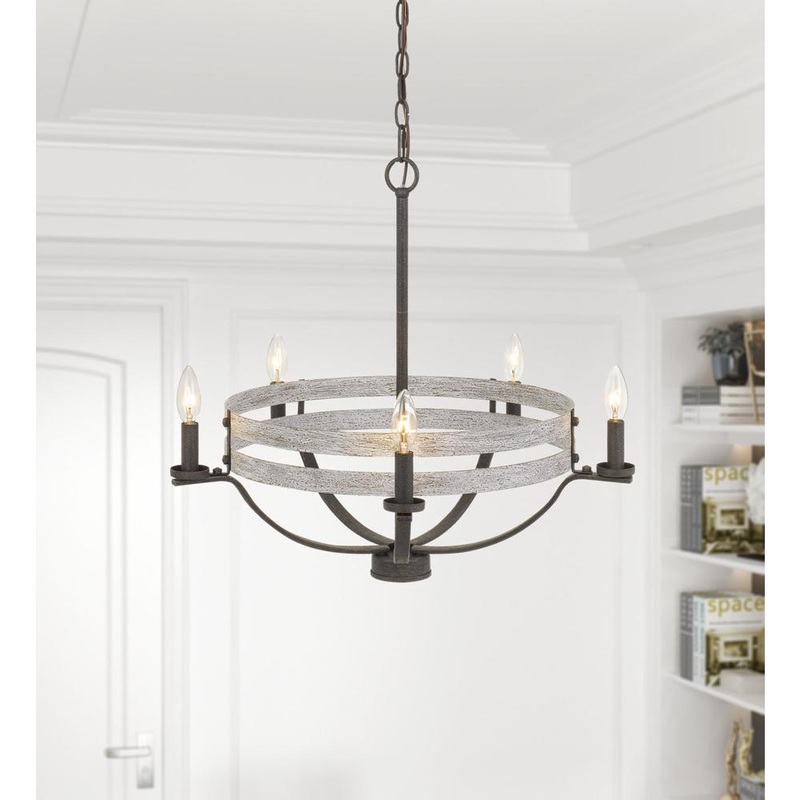 60W X 5 Brig Metal Chandelier By Cal Lighting