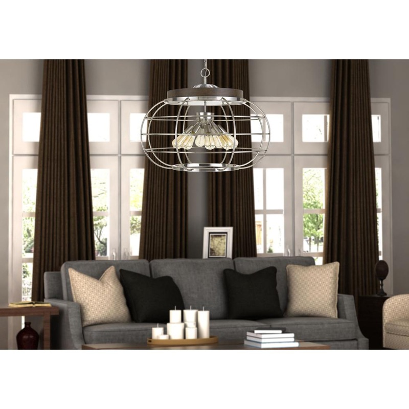 Liberty Metal Chandelier (Edison Bulbs Not Included), Fx37198 By Cal Lighting