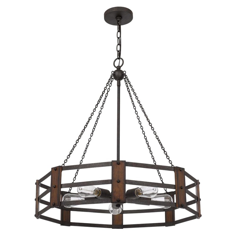 60W X 5 Provo Metal Chandelier By Cal Lighting