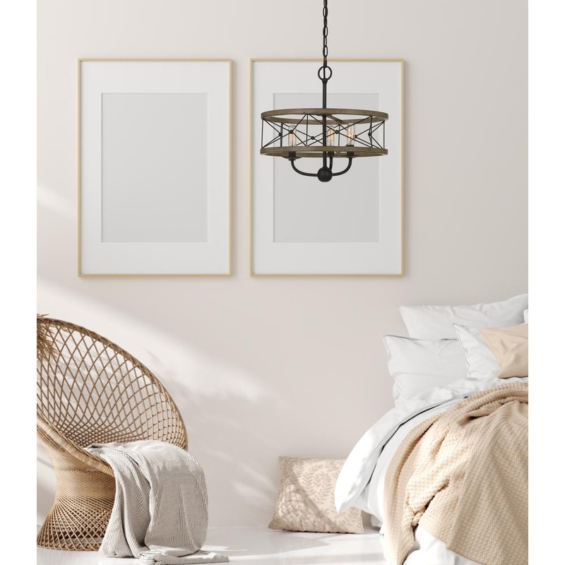 40W X 3 Modica Metal Pendant Fixture (Edison Bulbs Not Included) By Cal Lighting