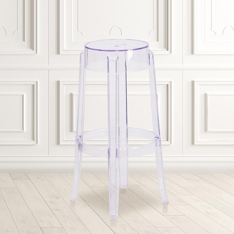 29.75'' High Transparent Barstool By Flash Furniture