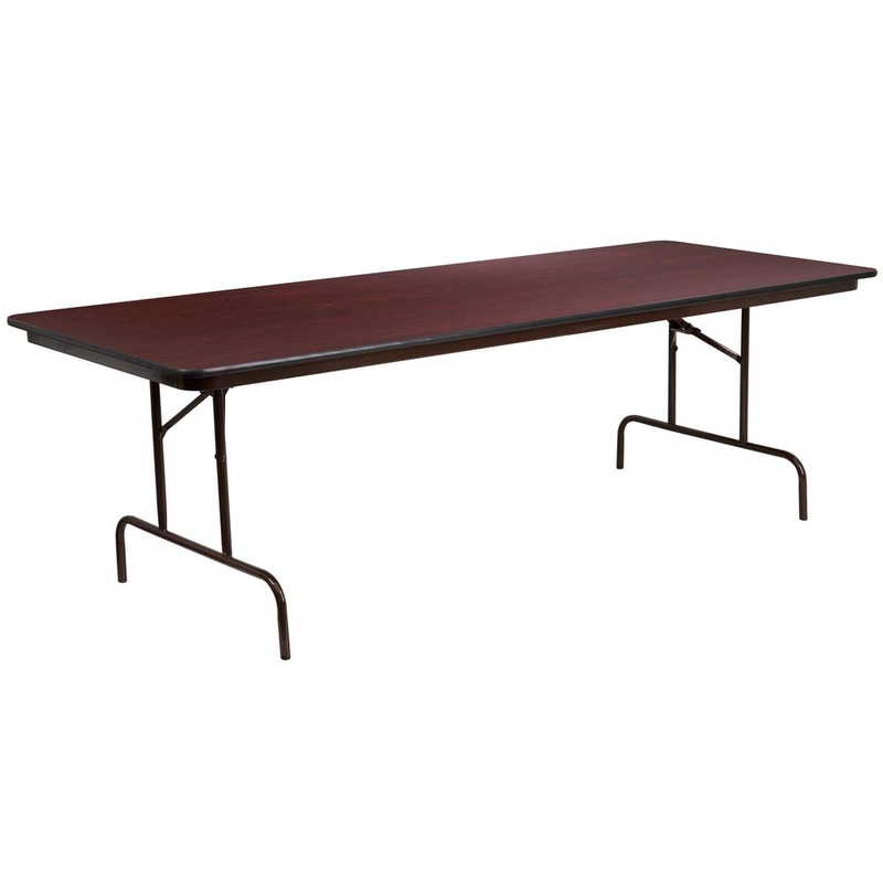36'' X 96'' Rectangular Mahogany Melamine Laminate Folding Banquet Table By Flash Furniture