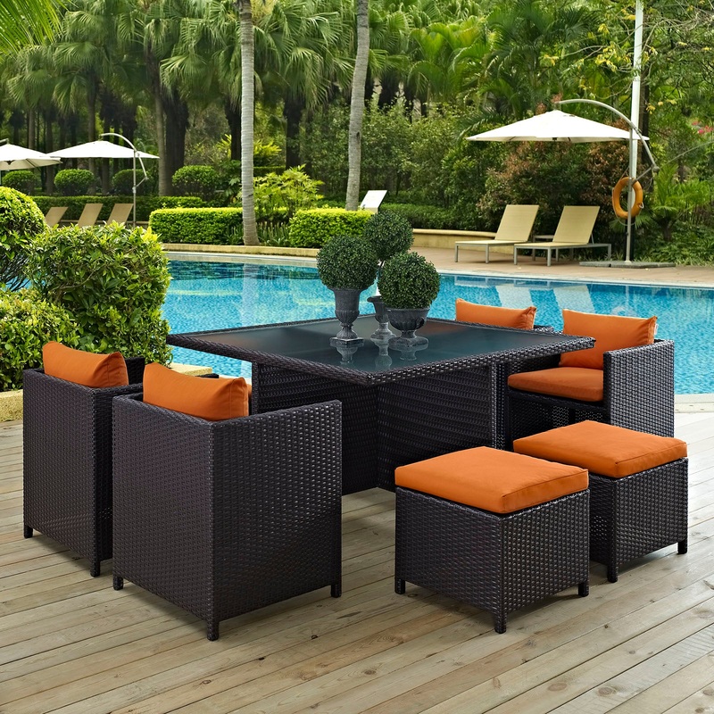 Inverse 9 Piece Outdoor Patio Dining Set By Modway - EEI-726
