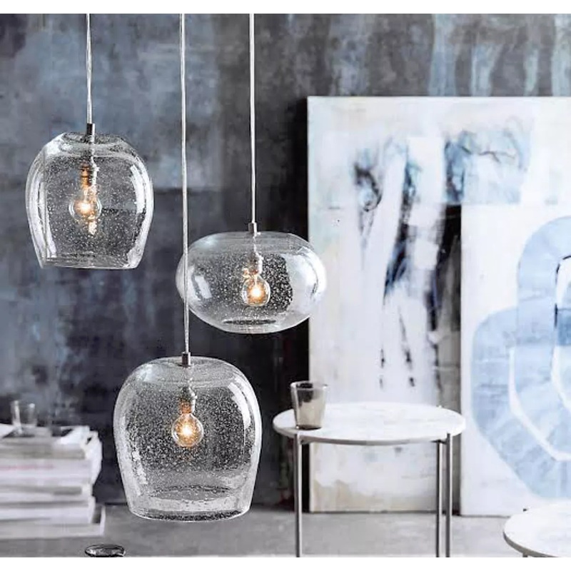 Seeded Glass Pendant Lamps