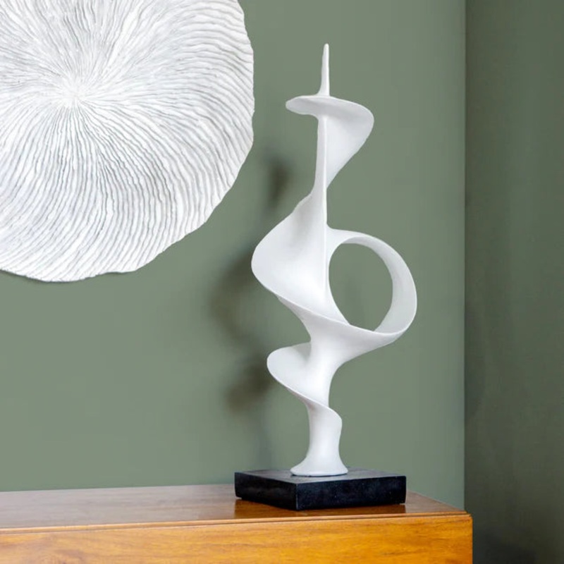 Tendril 27.6"H Sculpture, Whit By Gold Leaf Design Group
