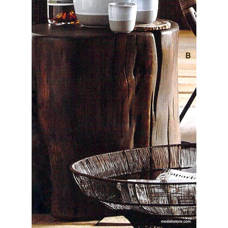 Acacia Slice Coffee Table & Stump Stool