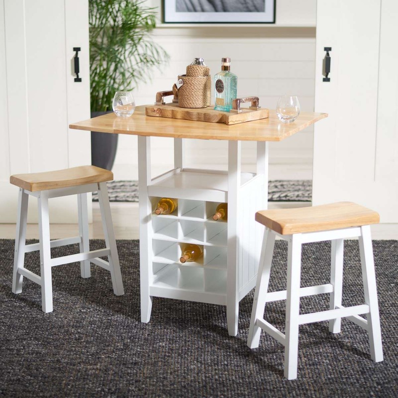 Safavieh Emeric 3 Pc Set Drop Leaf Pub Table - Natural