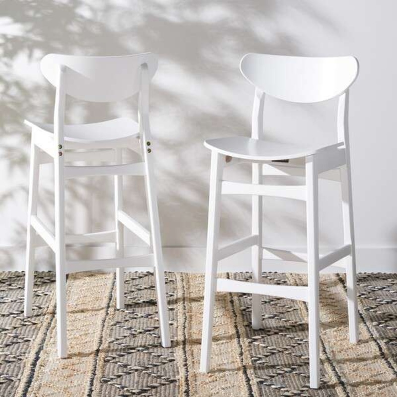 Safavieh Thaxton Bar Stool Set Of 2 - White