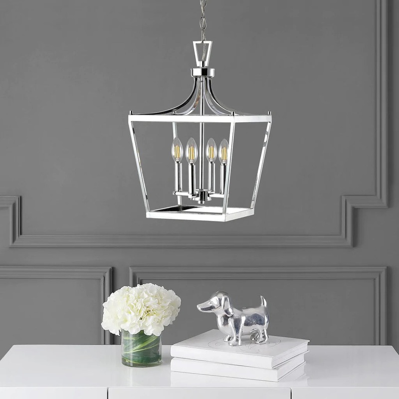 Safavieh Nichi 4Lt Pendant - Chrome