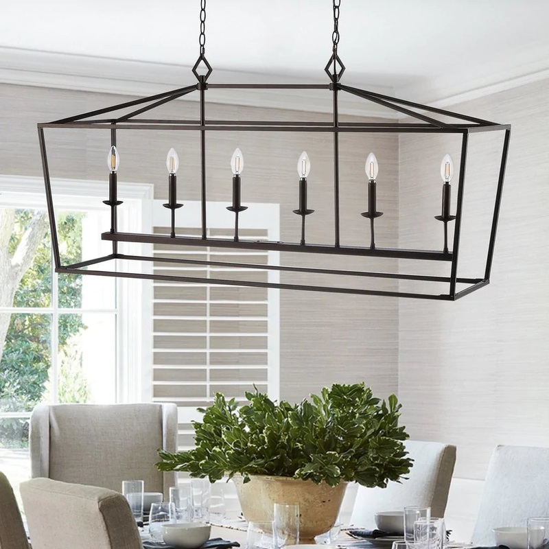 Safavieh Prener 6Lt Pendant - Oil Rubbed Bronze (Black)