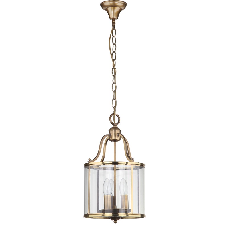 Safavieh Sutton Place 3 Light Brass 10-Inch Dia Pendant - Brass